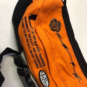 Petals and peacocks fanny shoulder bag